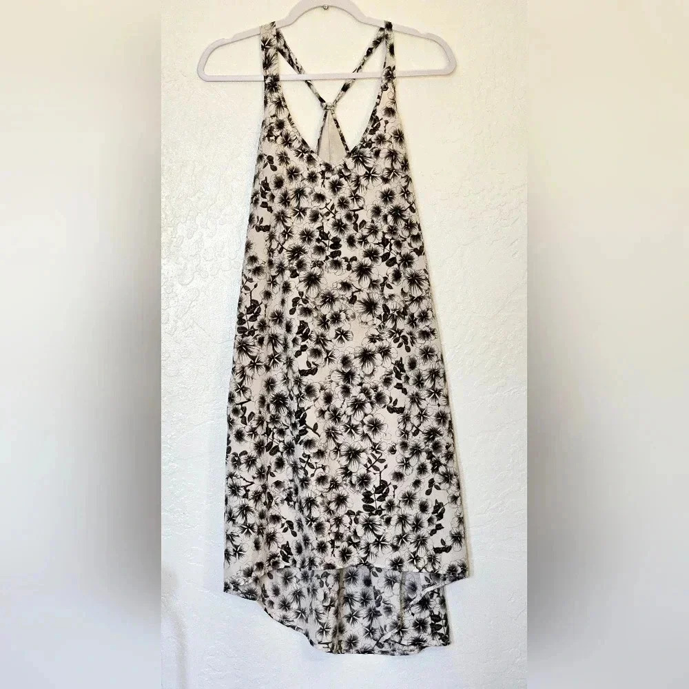 H&M | Cream & Black Floral Dress Sz 10
